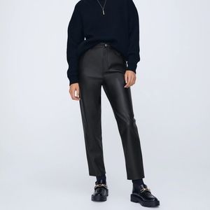 Zara mom fit leather pants